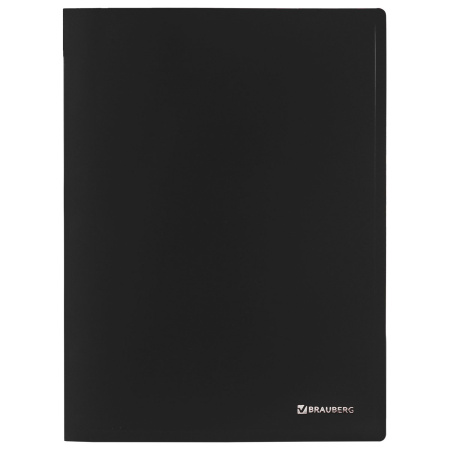Папка с металлическим скоросшивателем BRAUBERG стандарт, черная, до 100 листов, 0,6 мм, 221634 - Папки с пружинным и пластиковым скоросшивателем