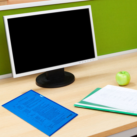 Папка-уголок жесткая А4, синяя, 0,15 мм, BRAUBERG EXTRA, 271702 - Папки-уголки пластиковые