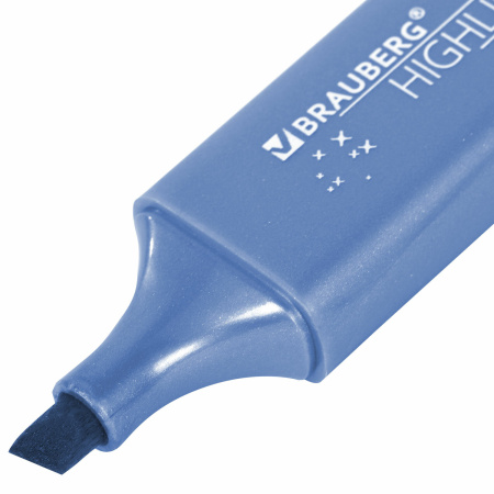 Текстовыделитель перламутровый СИНИЙ BRAUBERG ORIGINAL PEARL, линия письма 1-5 мм, 152441 - Текстовыделители