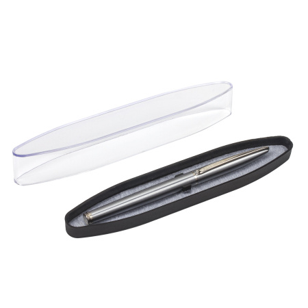 Ручка подарочная перьевая BRAUBERG "Ballet", СИНЯЯ, корпус серебистый с хромированными деталями, 143481 - Ручки бизнес-класса