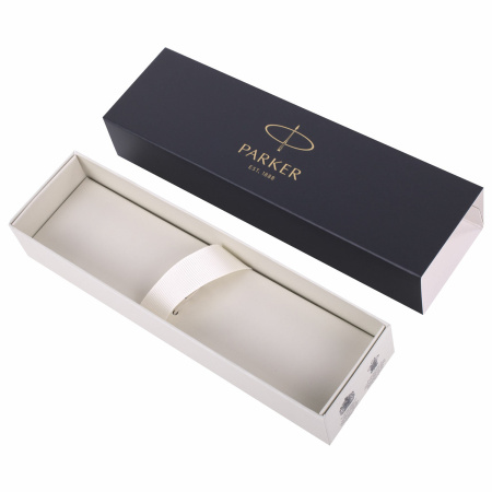 Ручка перьевая PARKER "IM Core Black Lacquer GT", черный глянцевый лак, позолота, синяя, 1931645 - Ручки перьевые подарочные