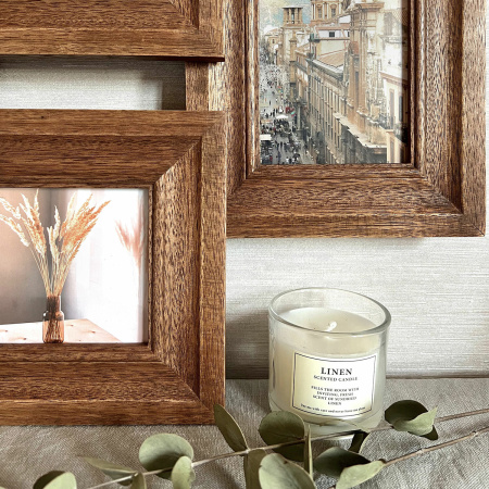 Рамка из мангового дерева BRAUBERG LOFT QUAD, фото разного размера, акриловый экран, 52х39 см, 391283 - Рамки для дипломов, сертификатов, грамот, фотографий