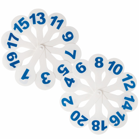 Веер-касса (гласные, согласные и цифры) ЮНЛАНДИЯ, НАБОР 3 шт., европодвес, 270432 - Веера-кассы