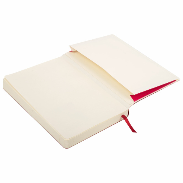 Ежедневник недатированный А5 138х213 мм BRAUBERG "Metropolis Ultra", под кожу, 160 л., красный, 113287 - Ежедневники с покрытием "под кожу и ткань"