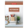 Блокнот МАЛЫЙ ФОРМАТ (97х145 мм) А6, 40 л., гребень, картон, клетка, BRAUBERG, "Идеальный офис", 129823 - Блокноты