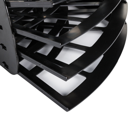 Лоток для бумаг веерный STAFF 7-ми секционный, 6 отделений, сетчатый, черный, 237023 - Лотки и подставки секционные