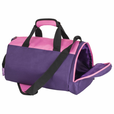 Сумка спортивная ЮНЛАНДИЯ с отделением для обуви, 40х22х20 см, фиолетовый/розовый, 270094 - Сумки для внешкольных занятий