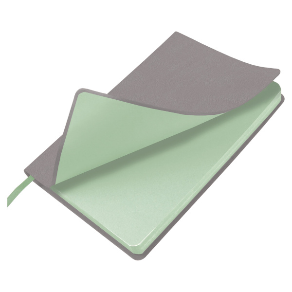 Ежедневник недатированный А5 138х213мм BRAUBERG "Metropolis Mix", под кожу, 136 л., серый, 113297 - Ежедневники с покрытием "под кожу и ткань"