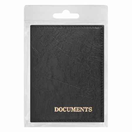 Обложка для автодокументов STAFF "Profit", экокожа, "DOCUMENTS", черная, 237181 - Обложки для автодокументов и бумажники водителя