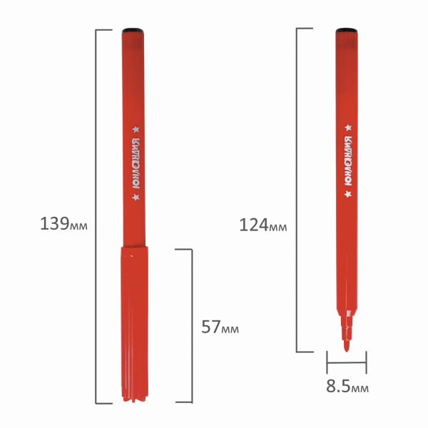 Фломастеры ЮНЛАНДИЯ 18 цветов, "УРОКИ РИСОВАНИЯ", вентилируемый колпачок, ПВХ, 151417 - Фломастеры классические