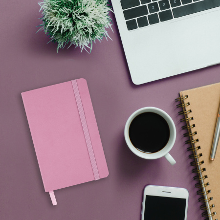 Блокнот МАЛЫЙ ФОРМАТ (100x150 мм) А6, BRAUBERG "Metropolis Ultra", под кожу, 80 л., клетка, розовый, 113322 - Бизнес-блокноты и бизнес-тетради