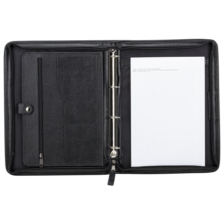 Папка из кожзаменителя на молнии с ручкой, 8-013 - Папки из кожи