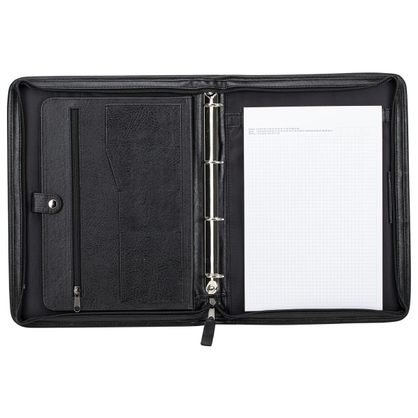 Папка из кожзаменителя на молнии с ручкой, 8-013 - Папки из кожи