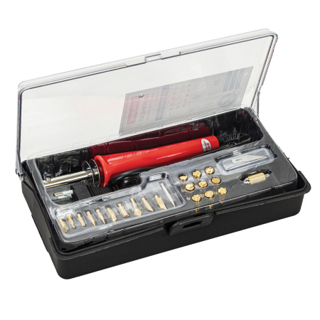 Набор для выжигания и пайки, 20 насадок + нож, в пластиковом кейсе, BRAUBERG, 664701 - Наборы для выжигания