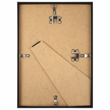 Рамка 21х30 см черная, пластик, багет 8 мм, BRAUBERG "Slim", плотный задник с ножкой, акриловый экран, 391317 - Рамки для дипломов, сертификатов, грамот, фотографий