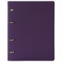 Тетрадь на кольцах А5 (180х220 мм), 120 листов, под кожу, клетка, BRAUBERG "Joy", фиолетовый/светло-фиолетовый, 129989 - Тетради на кольцах и сменные блоки к ним