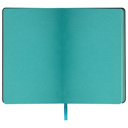Ежедневник недатированный А5 (138х213 мм) BRAUBERG "Stylish", кожзам, гибкий, 160 л., бирюзовый, 111862 - Ежедневники с покрытием "под кожу и ткань"