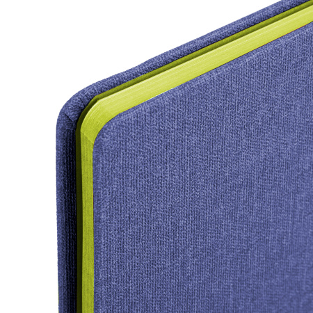 Блокнот А5 (148х218 мм), BRAUBERG "DUO", под кожу с резинкой, 80 л., клетка, зеленый/фиолетовый, 113430 - Бизнес-блокноты и бизнес-тетради