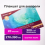 Папка для акварели/планшет, 300 г/м2, 270х390 мм, склейка, крупное зерно, 20 л., BRAUBERG ART PREMIERE, 113250 - Альбомы и бумага для акварели и масла