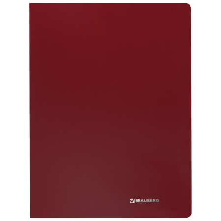 Папка с пластиковым скоросшивателем BRAUBERG "Office", красная, до 100 листов, 0,5 мм, 222643 - Папки с пружинным и пластиковым скоросшивателем