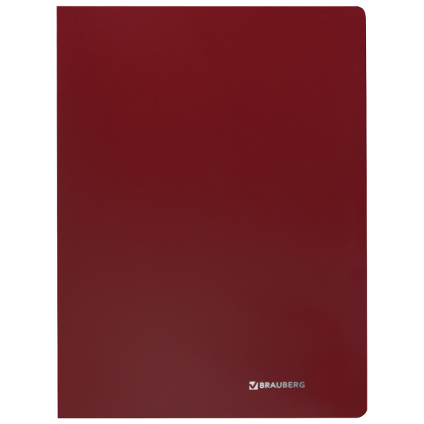 Папка с пластиковым скоросшивателем BRAUBERG "Office", красная, до 100 листов, 0,5 мм, 222643 - Папки с пружинным и пластиковым скоросшивателем