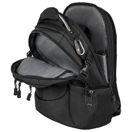 Рюкзак GERMANIUM "S-02" универсальный, с отделением для ноутбука, усиленная ручка, черный, 47х31х16 см, 226948 - Рюкзаки с отделением для ноутбука