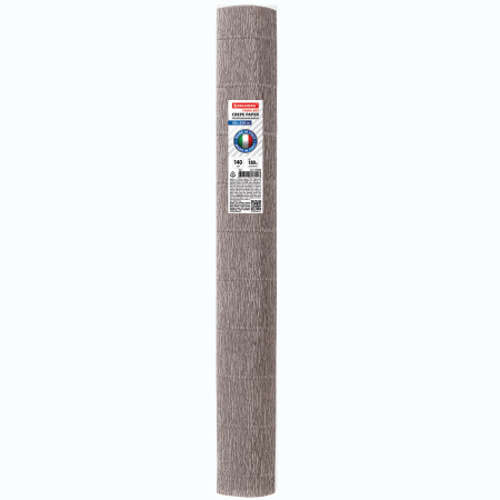 Бумага гофрированная/креповая (ИТАЛИЯ) 140 г/м2, 50х250 см, серая (904), BRAUBERG FIORE, 112598 - Цветная бумага