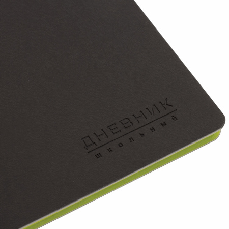 Дневник 1-11 класс 48 л., кожзам (гибкая), термотиснение, BRAUBERG "ORIGINAL", черный, 105967 - Дневники универсальные