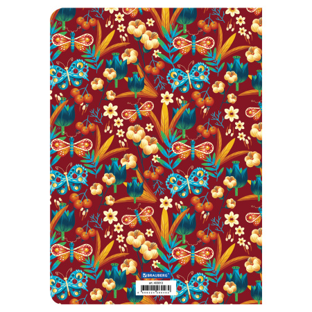 Тетрадь 60 л. в клетку обложка SoftTouch, бежевая бумага 70 г/м2, сшивка, В5 (179х250 мм), PATTERN, BRAUBERG, 403813 - Тетради более 60 листов