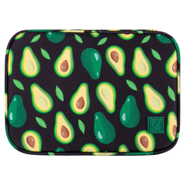 Пенал-косметичка BRAUBERG БОЛЬШОЙ, 1 отделение, 1 откидная планка, ткань, 21x15x6 см, "Avocado", 270706 - Пеналы мягкие