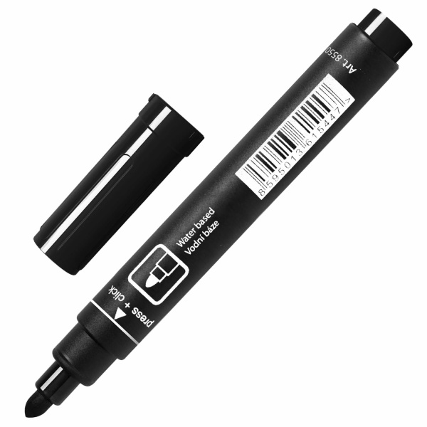 Маркер для бумажного флипчарта ЧЕРНЫЙ CENTROPEN, НЕПРОПИТЫВАЮЩИЙ, 2,5 мм, 8550, 5 8550 0112 - Маркеры для флипчартов