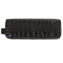 Пенал-косметичка BRAUBERG "Ultra black", "крокодиловая кожа", 20х6х4 см, 223909 - Пеналы мягкие