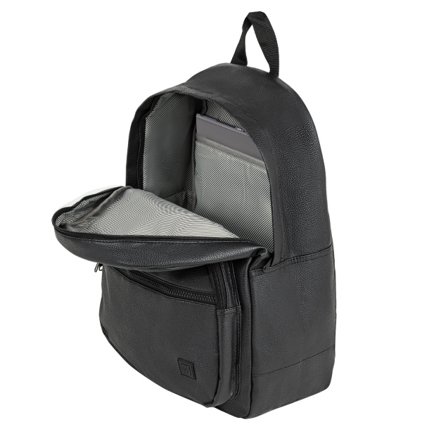 Рюкзак BRAUBERG молодежный, с отделением для ноутбука, "Урбан", искусственная кожа, черный, 42х30х15 см, 227084 - Рюкзаки с отделением для ноутбука