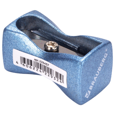 Точилка BRAUBERG "ZigZag", металлическая, корпус ассорти, 1 шт, 228457 - Точилки ручные