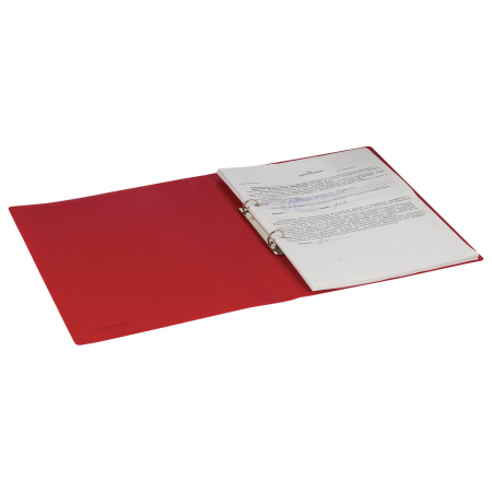 Папка на 2 кольцах BRAUBERG "Office", 25 мм, красная, до 170 листов, 0,5 мм, 227496 - Папки на кольцах