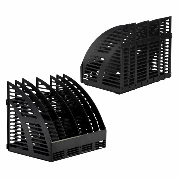 Лоток вертикальный для бумаг STAFF Basic, 245х240х285 мм, 3 отделения, сетчатый сборный, 100 - Лотки вертикальные (стойки-уголки)