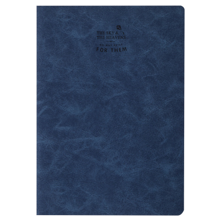 Тетрадь 48 л. в клетку обложка фактурный кожзам, сшивка, A5 (147х210мм), СИНИЙ, BRAUBERG SKY, 403866 - Тетради 40-48 листов