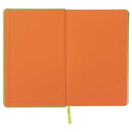 Ежедневник недатированный А5 138х213 мм BRAUBERG "Rainbow" под кожу, 136 л., зеленый, 111669 - Ежедневники с покрытием "под кожу и ткань"