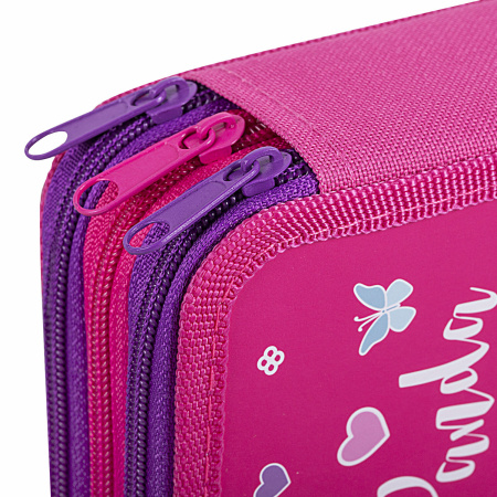 Пенал ПИФАГОР, 3 отделения, ламинированный картон, 19х11 см, "Panda time", 271069 - Пеналы каркасные