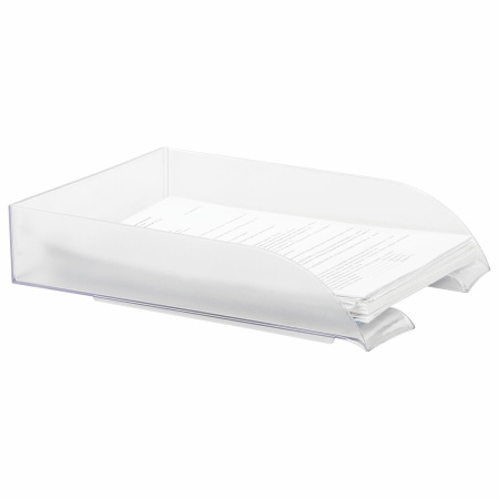 Лоток горизонтальный для бумаг BRAUBERG "Office style", 320х245х65 мм, прозрачный, 237288 - Лотки горизонтальные (поддоны)