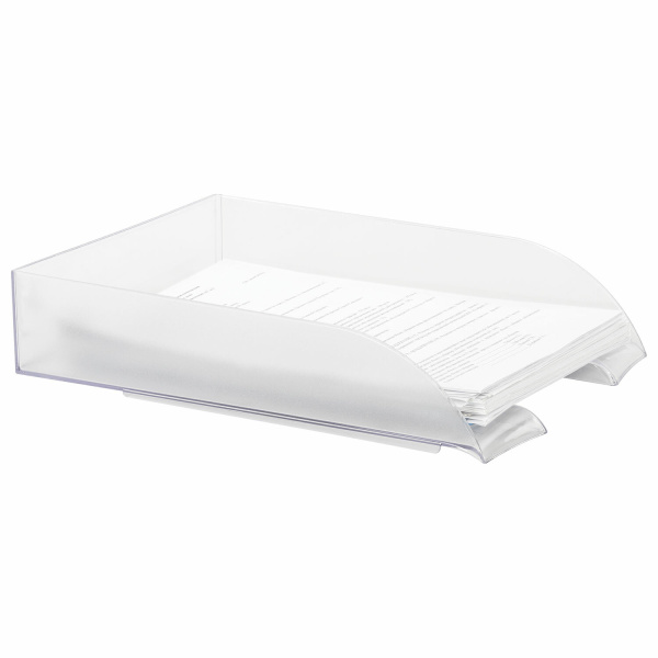 Лоток горизонтальный для бумаг BRAUBERG "Office style", 320х245х65 мм, прозрачный, 237288 - Лотки горизонтальные (поддоны)