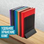 Держатель (ограничитель) подставка для книг BRAUBERG "Germanium Original", КОМПЛЕКТ 2 штуки, металл, 237978 - Подставки для книг
