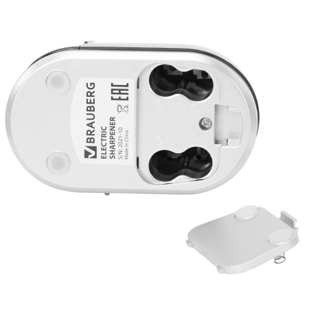Точилка электрическая BRAUBERG ONE фреза с автостопом, 4 батарейки AA/USB (под адаптер), 270577 - Точилки электрические