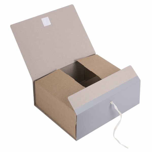 Короб архивный (240х330 мм), 120 мм, 2 завязки, переплетный картон/бумвинил, до 1000 листов, STAFF, 126903 - Короба архивные