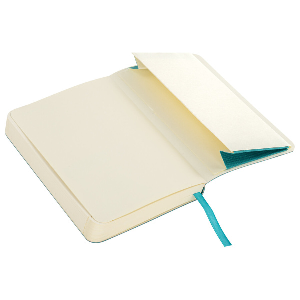 Ежедневник недатированный МАЛЫЙ 100х150 мм А6 BRAUBERG "Metropolis Ultra", под кожу, 160 л., бирюза, 113298 - Ежедневники с покрытием "под кожу и ткань"