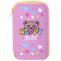 Пенал ПИФАГОР, 3 отделения, ламинированный картон, 19х11 см, "Bear Hugs", 271544 - Пеналы каркасные