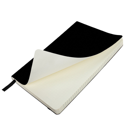 Блокнот А5 (130х210 мм), BRAUBERG ULTRA, под кожу, 80 г/м2, 96 л., клетка, черный, 113004 - Бизнес-блокноты и бизнес-тетради