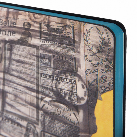 Тетрадь А5 (168х208 мм). 80 л., сшивка, клетка, под кожу, BRAUBERG VISTA, "City", 403924 - Тетради более 60 листов