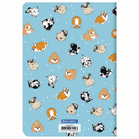 Тетрадь 40 л. в клетку обложка SoftTouch, бежевая бумага 70 г/м2, сшивка, А5 (147х210 мм), ЩЕНОЧКИ, BRAUBERG, 403777 - Тетради 40-48 листов