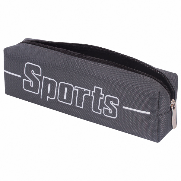Пенал BRAUBERG, 1 отделение, полиэстер, "Sport", серый, 19х4х6 см, 270268 - Пеналы мягкие